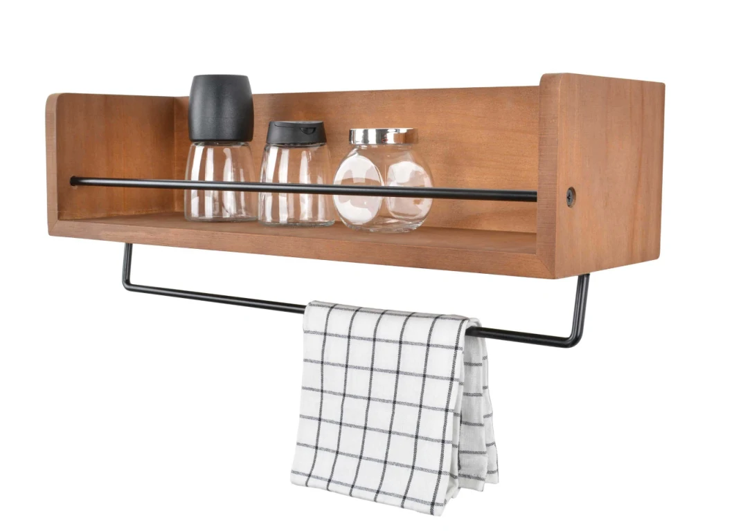 Kitchenware Wall Mounted Wooden Kitchen Spice Rack