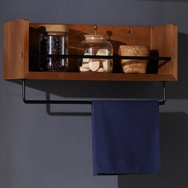 Kitchenware Wall Mounted Wooden Kitchen Spice Rack